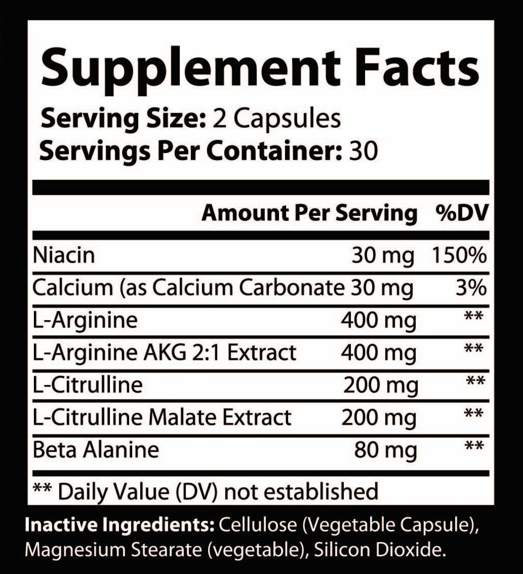 Vital Boost L-Arginine Ingredients by HOPE Fitness