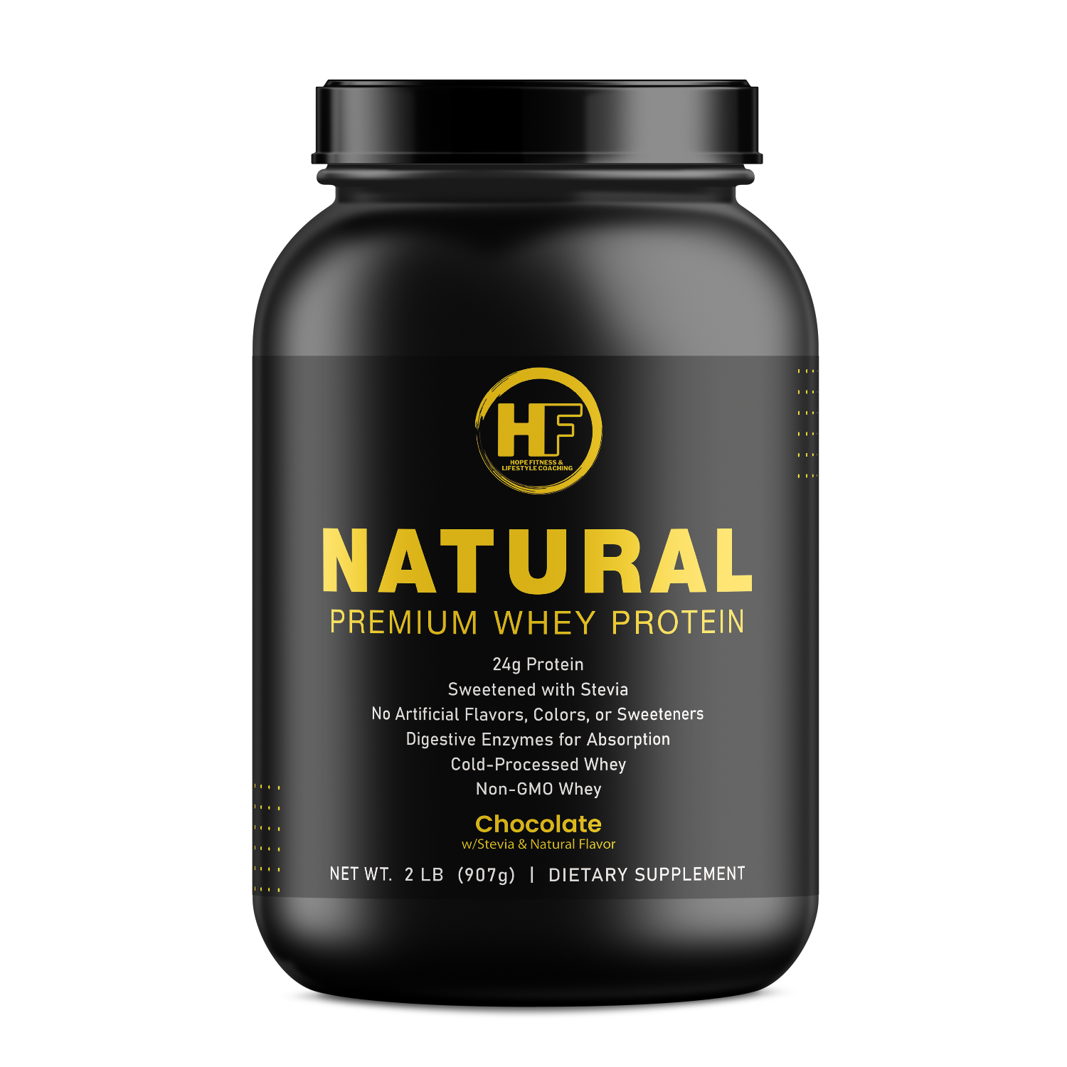 Chocolate Natural Whey Protein by HOPE Fitness