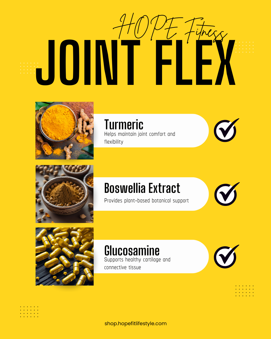 Joint Flex – Glucosamine, Turmeric & MSM for Joint Support