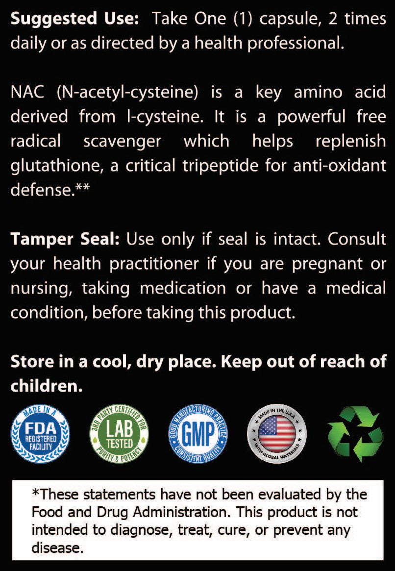 Product label with text and certification logos on a black background